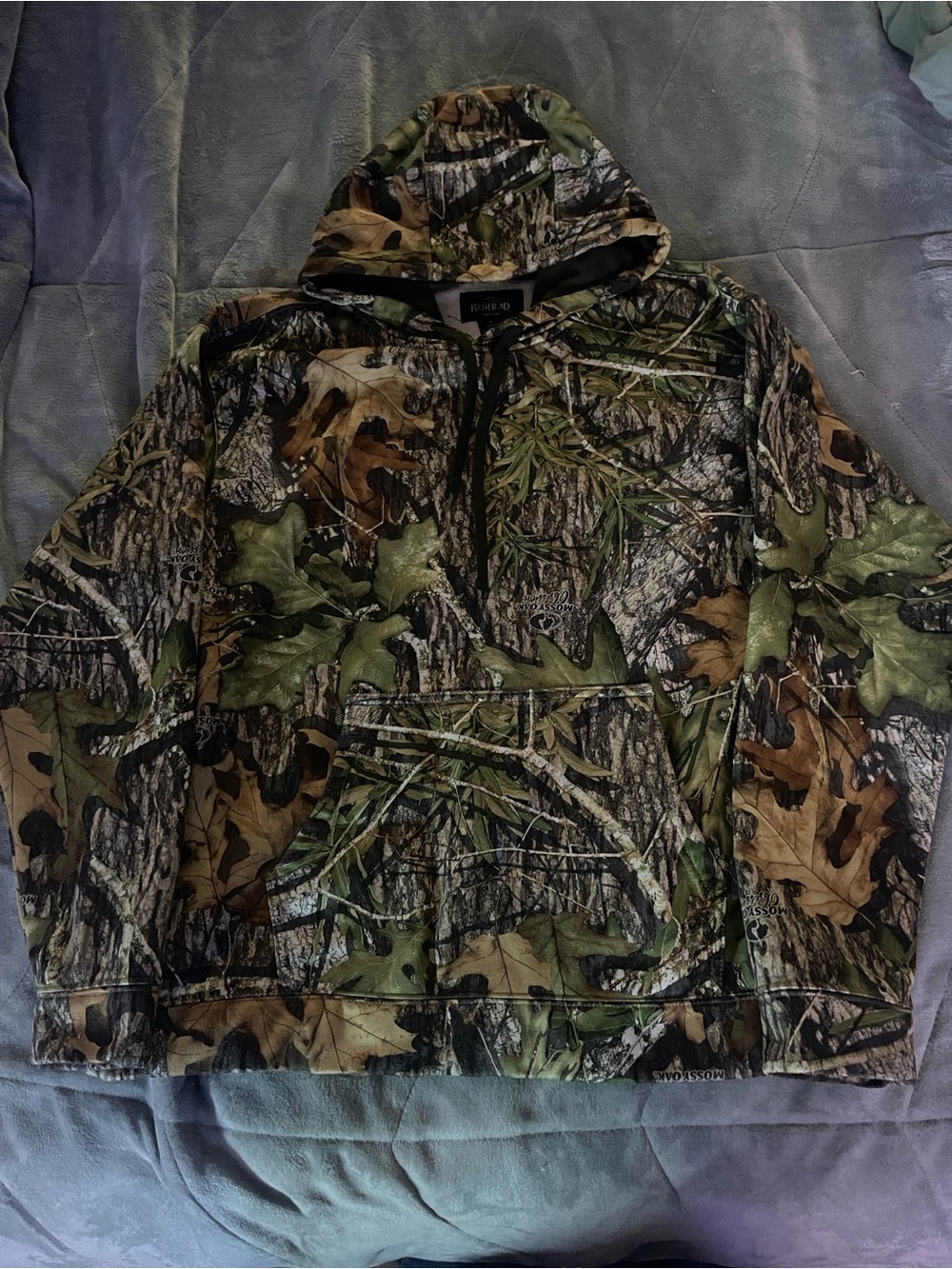 RedHead Realtree-Style Camouflage Hooded Pullover in Green/Brown
